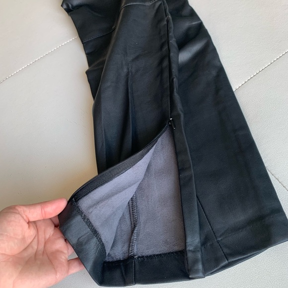 H&M Black Faux Leather Pants Leggings Size 4 - Picture 13 of 13